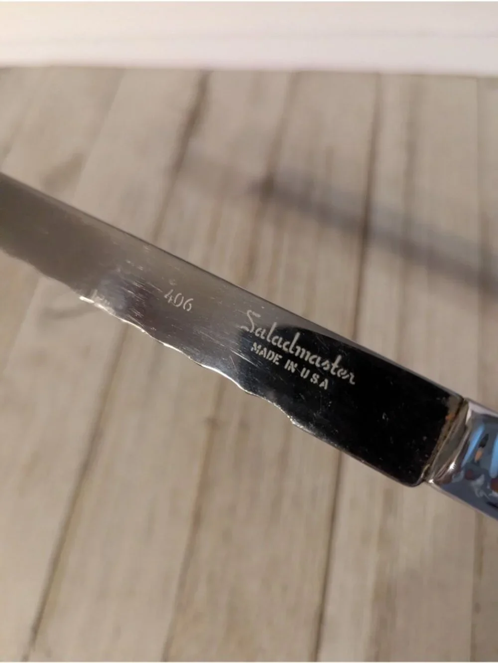 Vintage Saladmaster 406 Carving Serrated Bread Knife Stainless Steel 8